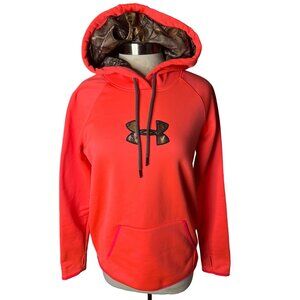 Under armor cold gear pink camel hoodie pull over pocket medium flaw